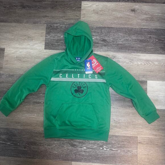 NBA BOSTON CELTICS boys Fleece Hoodie Pullover Sweatshirt youth 10-12 - Picture 1 of 6